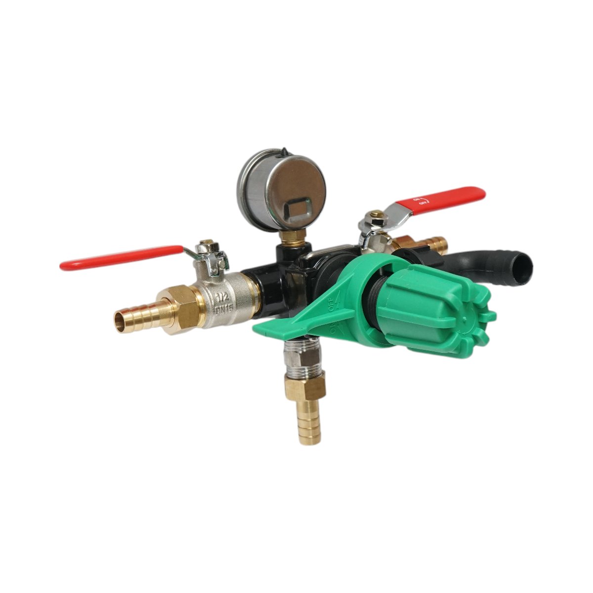 Distribuitor cu 2 cai, manometru glicerina inclus pentru erbicidator
